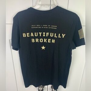 Jelly Roll T Shirt Unisex Size M Black The Beautifully Broken Tour 2024 Band Tee